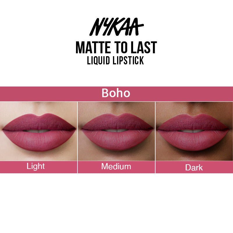 Nykaa Matte to Last! Transfer Proof Liquid Lipstick - Boho - Jusskincare
