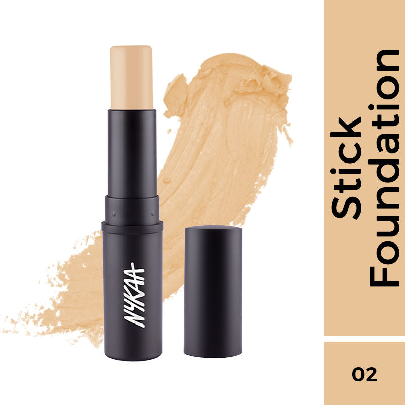 Nykaa SKINgenius Foundation Stick Conceal Contour & Corrector - Natural Buff 02 - Jusskincare