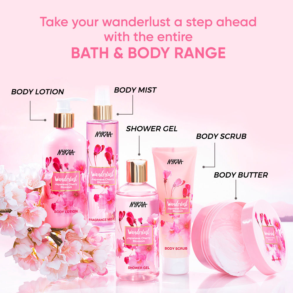 Nkyaa Wanderlust Japanese Cherry Blossom Shower Gel 300ML - Jusskincare