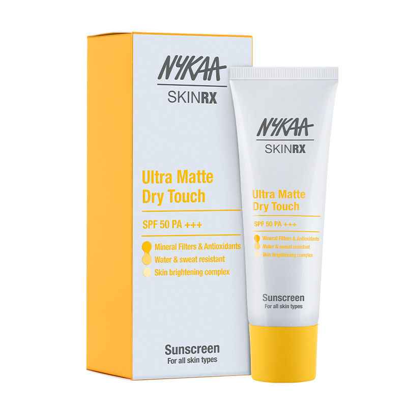 Nykaa SKINRX Ultra Matte Dry Touch Sunscreen SPF 50 PA +++, Matte Finish, No white cast