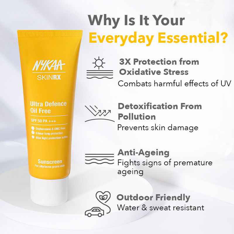 Nykaa SKINRX Ultra Defence Oil Free Lightweight Sunscreen SPF 50 PA +++