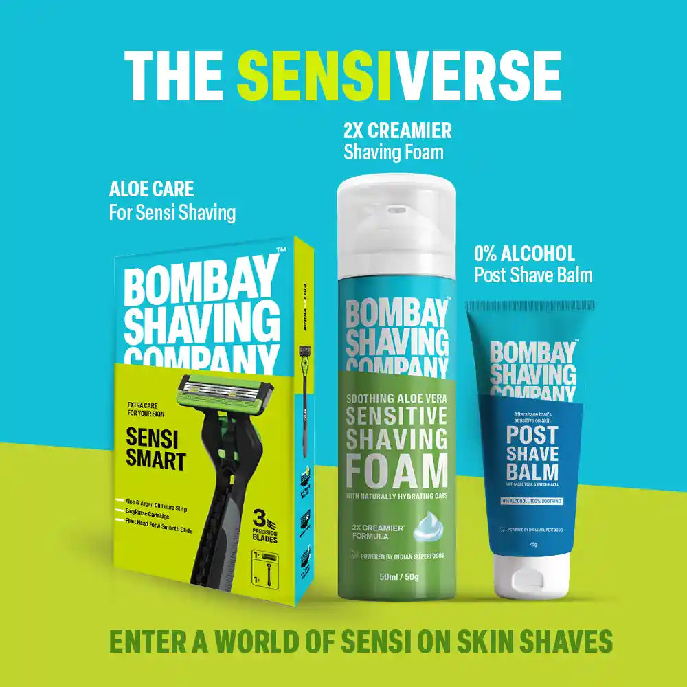 Sensi Smart 3 Shaving Razor + FREE 50ML Charcoal Shaving Foam - Jusskincare