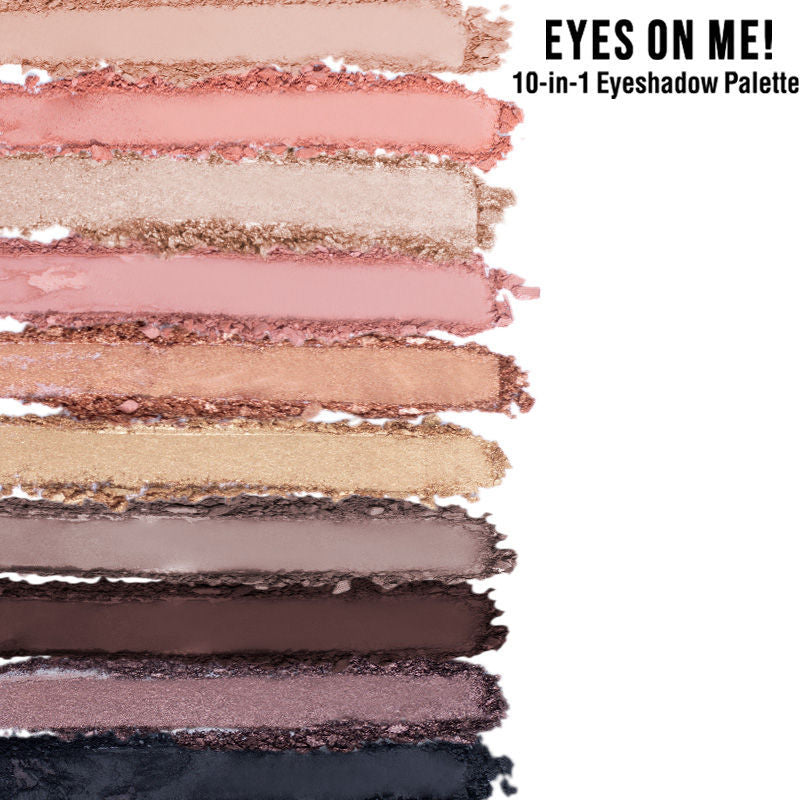 Nykaa Eyes On Me! 10-in-1 Eyeshadow Palette - Smokey at 8! - Jusskincare