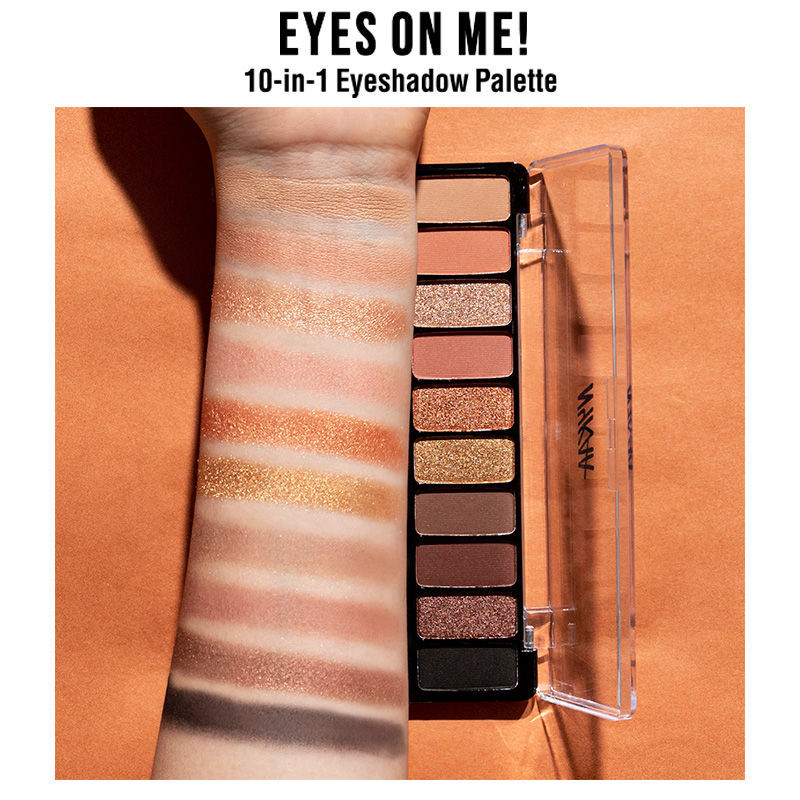 Nykaa Eyes On Me! 10-in-1 Eyeshadow Palette - Smokey at 8! - Jusskincare