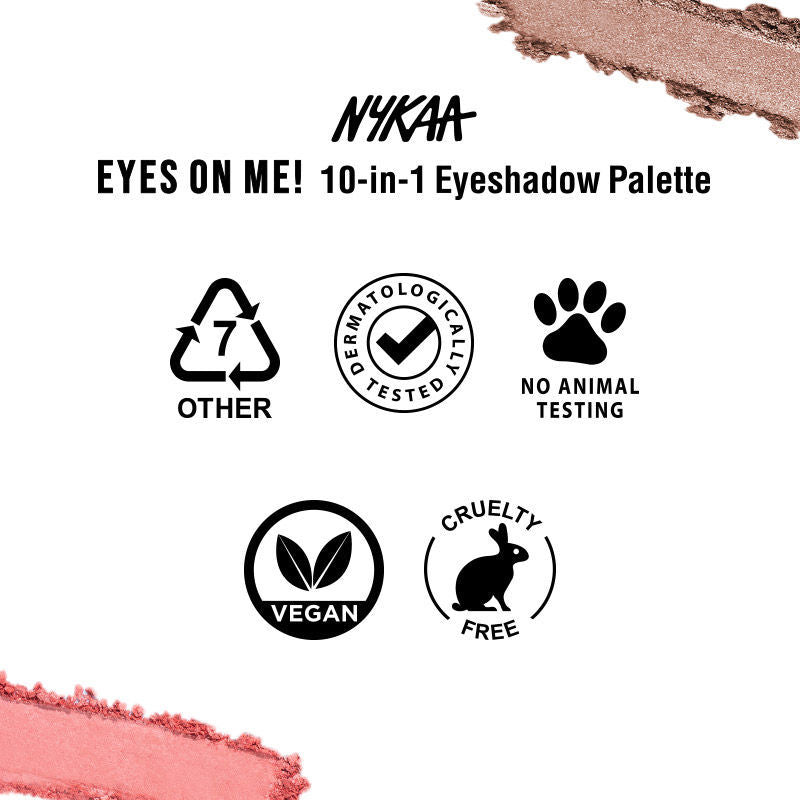 Nykaa Eyes On Me! 10-in-1 Eyeshadow Palette - Smokey at 8! - Jusskincare