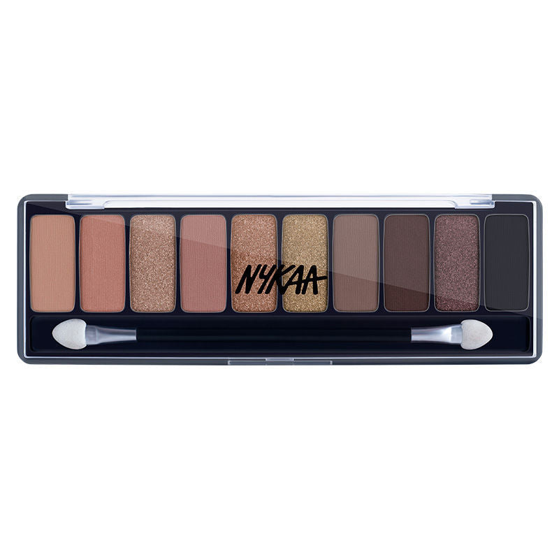 Nykaa Eyes On Me! 10-in-1 Eyeshadow Palette - Smokey at 8! - Jusskincare