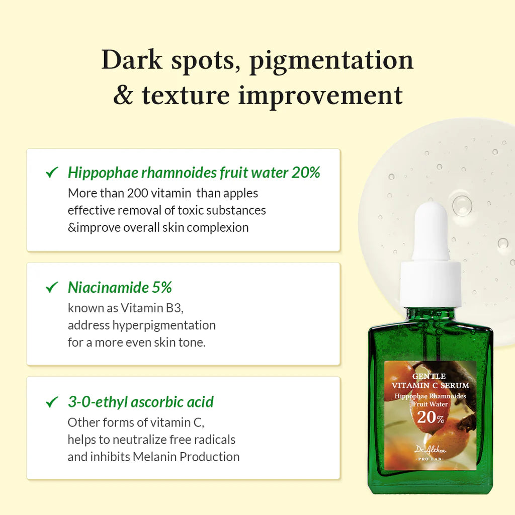 Dr.Althea Gentle Vitamin C Serum | Gentle on Skin For Even Skin Tone | Korean Vegan Skin Care for All Skin Types