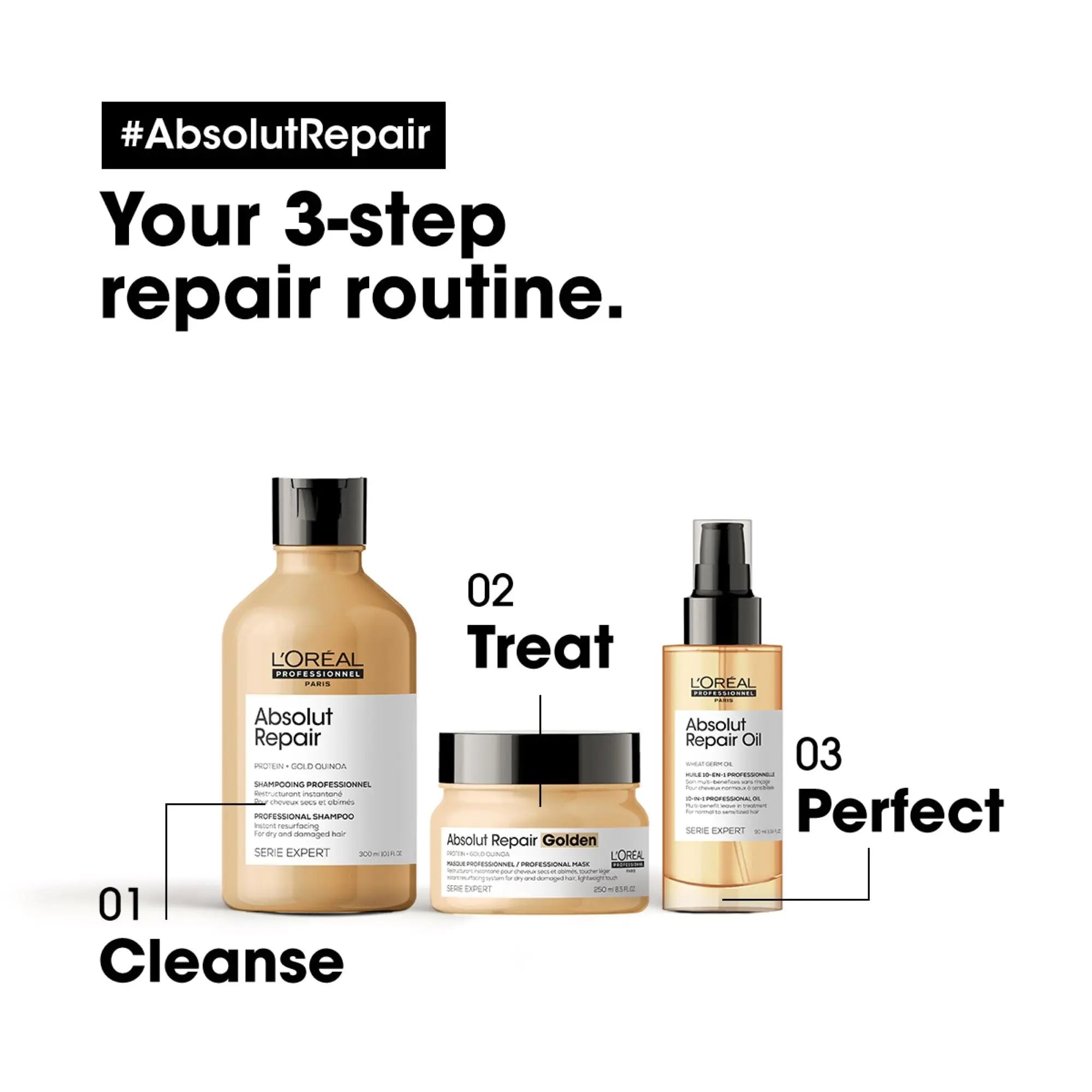 L'Oreal Professionnel Serie Expert Absolut Repair Gold Mask 250ml - Jusskincare