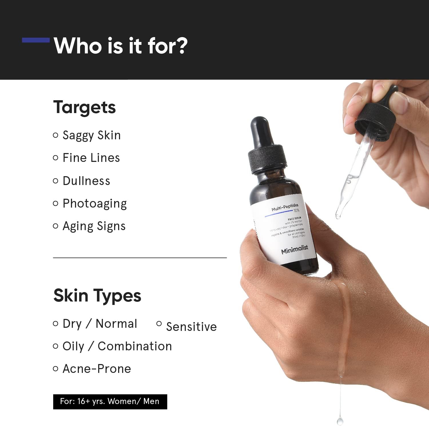 Minimalist Anti Aging Serum With 10% Multi Peptides