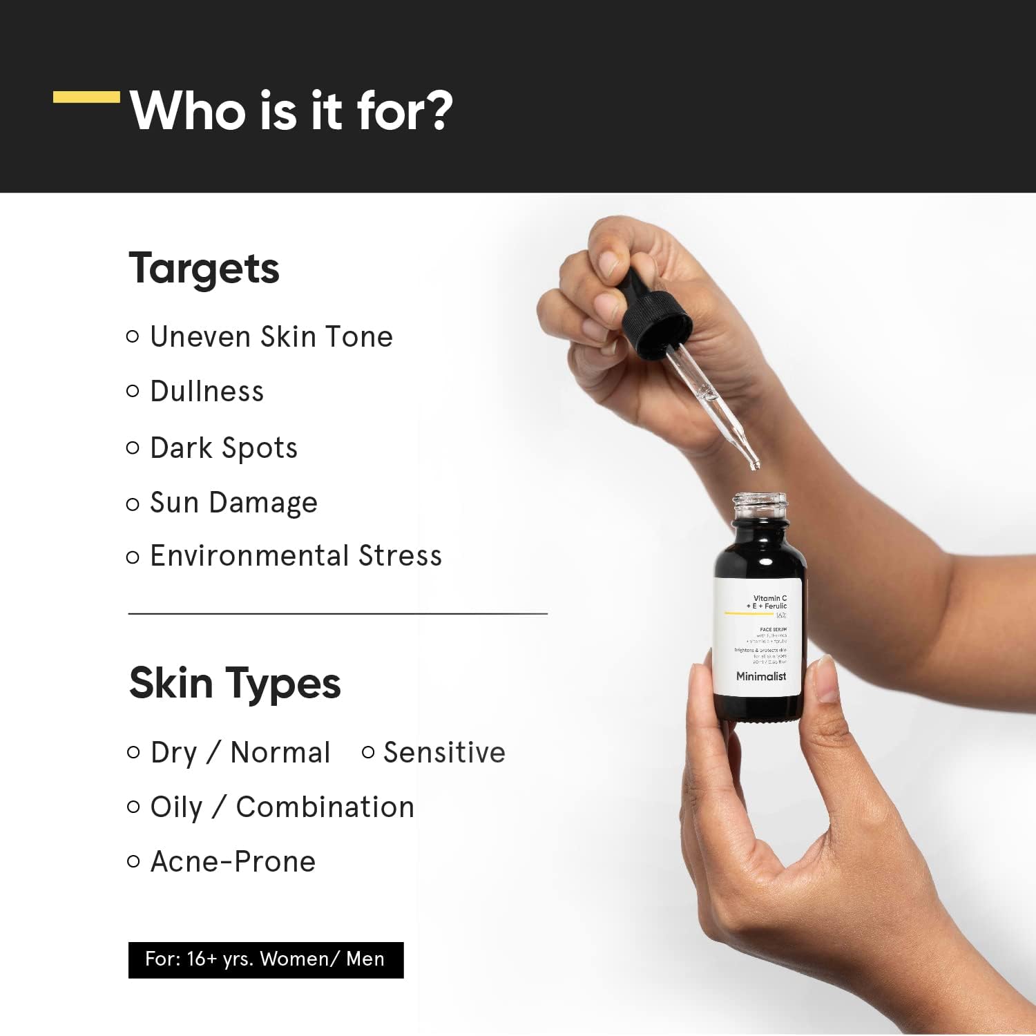 Minimalist 16% Vitamin C + E + Ferulic Acid Serum