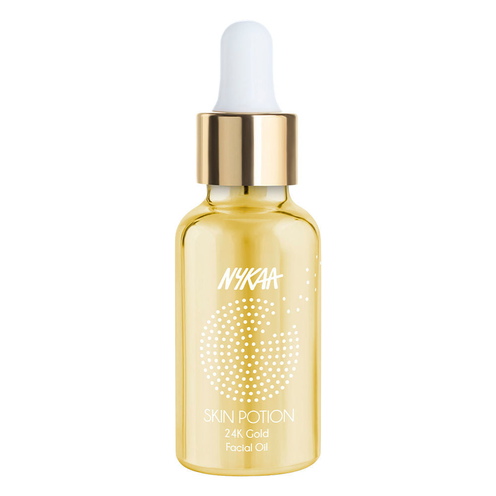 Nykaa Naturals Skin Potion 24K Gold Collagen Boosting Face Oil Serum with Squalene