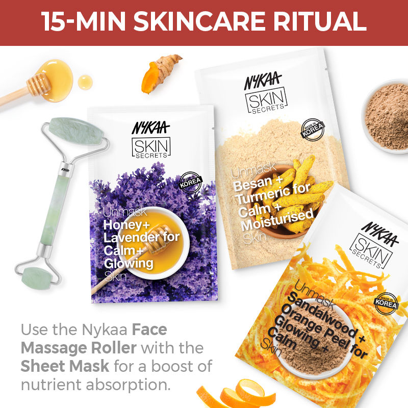 Nykaa Skin Secrets Indian Rituals Saffron + Honey Sheet Mask For Glowing & Moisturised Skin