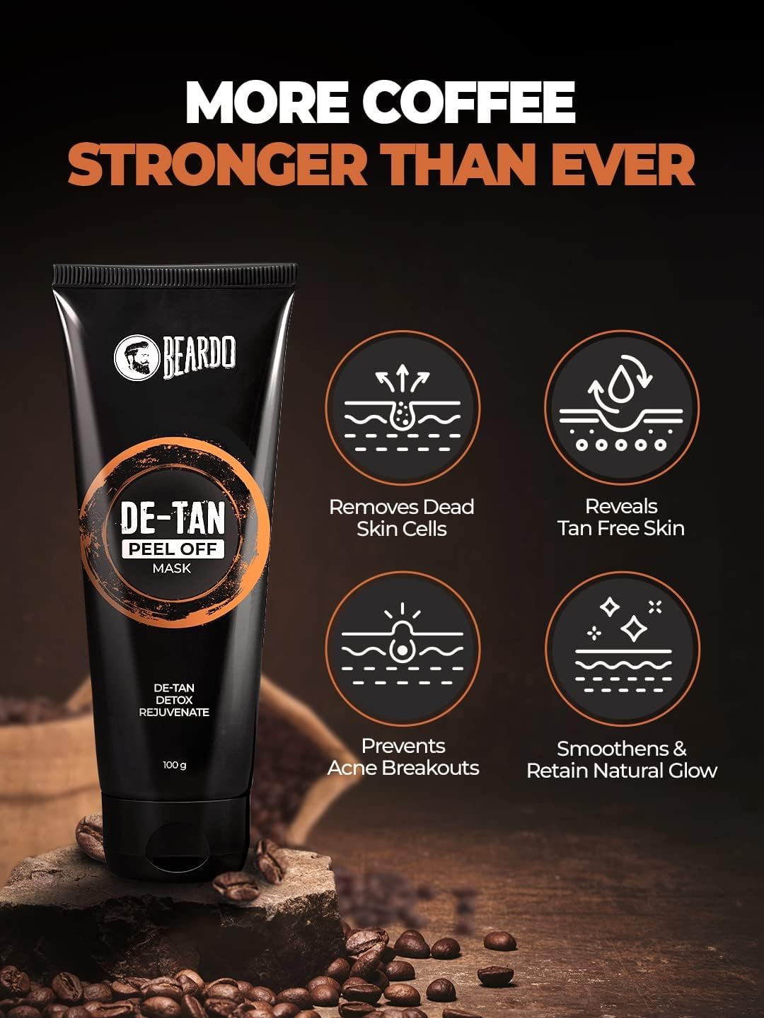 Beardo De-Tan Peel Off Mask, 100 g