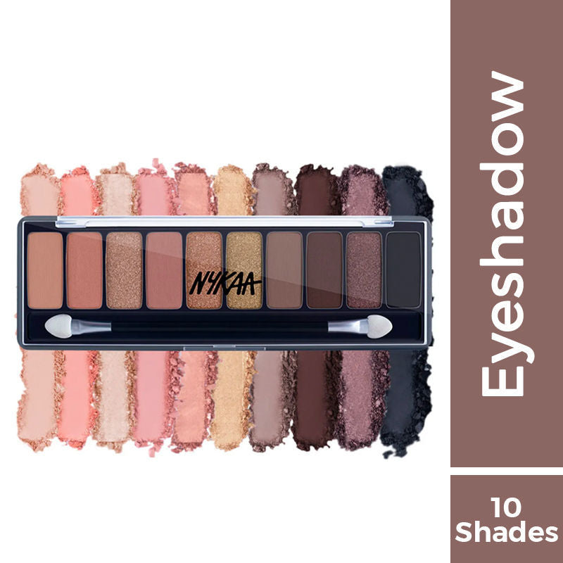 Nykaa Eyes On Me! 10-in-1 Eyeshadow Palette - Smokey at 8!