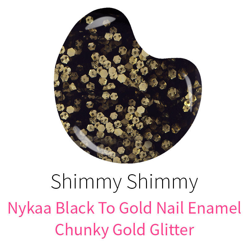 Nykaa Black To Gold Nail Enamel Polish - Shimmy Shimmy 228