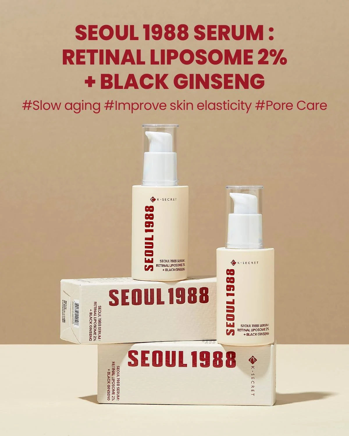 KSECRET - SEOUL 1988 Serum : Retinal Liposome 2% + Black Ginseng [30ml]